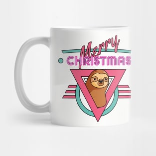 merry christmas, sloth retro Mug